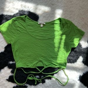 Derek heart green crop top